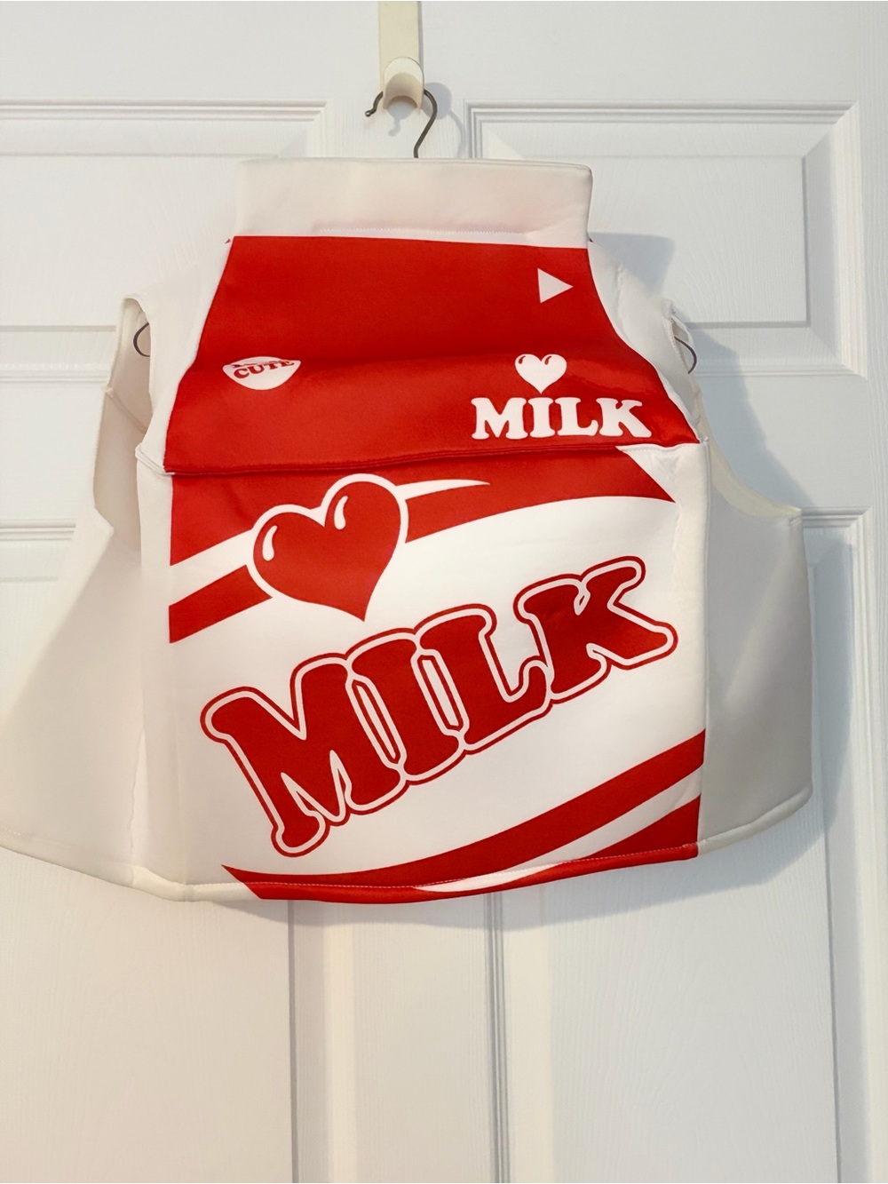 Kids 'Milk' Red & White Costume Backpack Cover